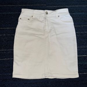 Amisu white jean skirt